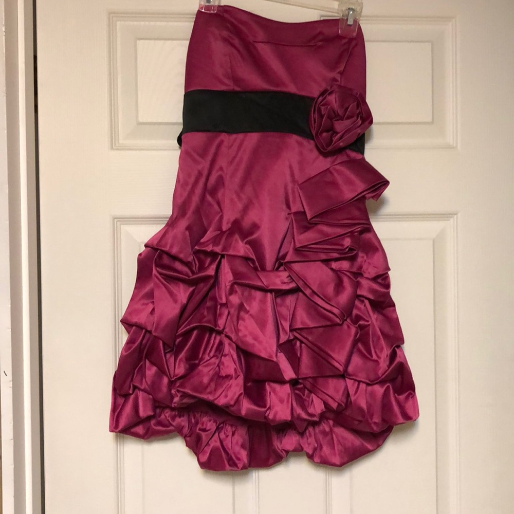 Pink strapless dress